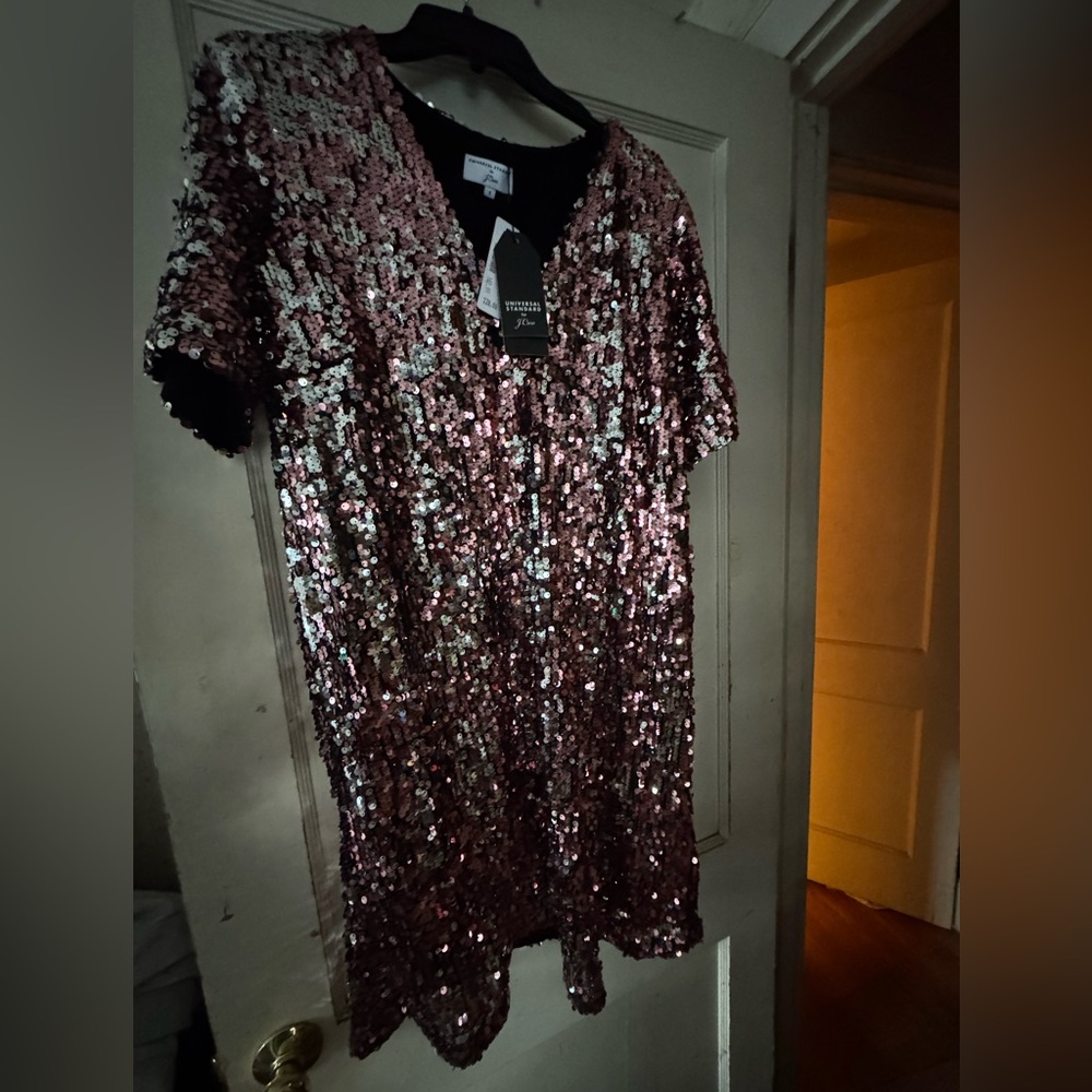 J crew sequin shirtsleeve dress